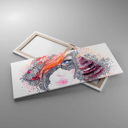 Canvas picture - With Her everyday Is Holiday - 120x50 cm