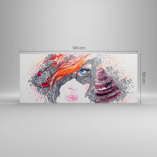 Canvas picture - With Her everyday Is Holiday - 120x50 cm