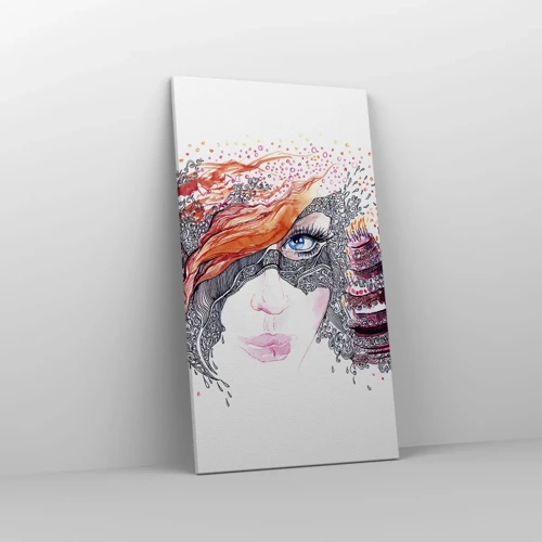 Canvas picture - With Her everyday Is Holiday - 45x80 cm