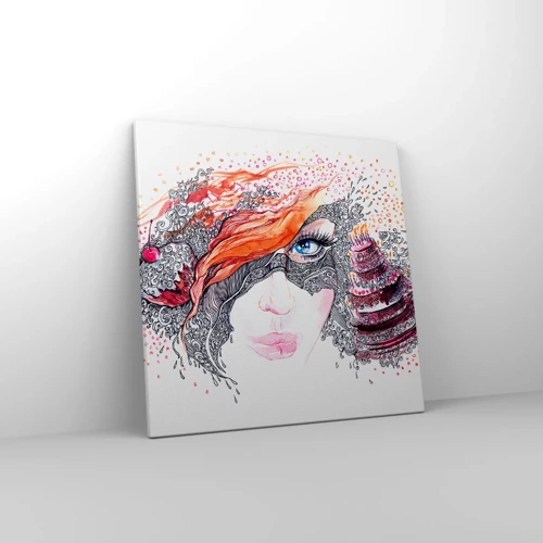 Canvas picture - With Her everyday Is Holiday - 50x50 cm