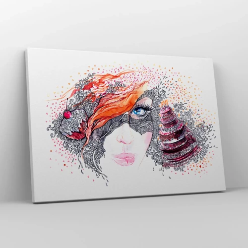 Canvas picture - With Her everyday Is Holiday - 70x50 cm