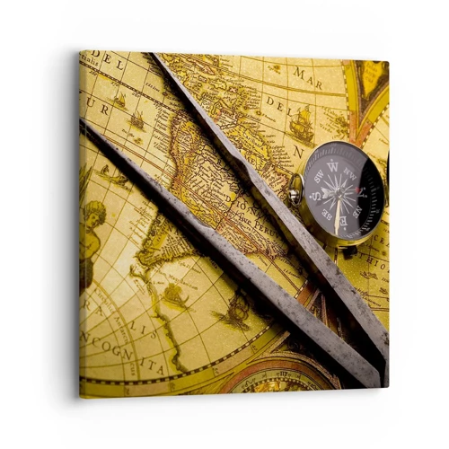 Canvas picture - With a Compass through the Seas - 30x30 cm