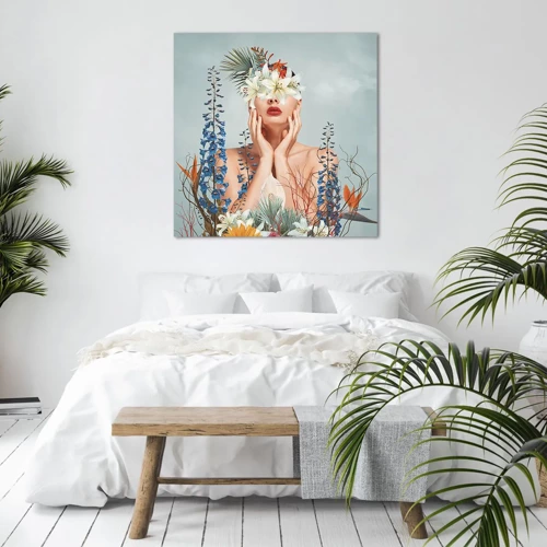 Canvas picture - Woman – Flower - 30x30 cm
