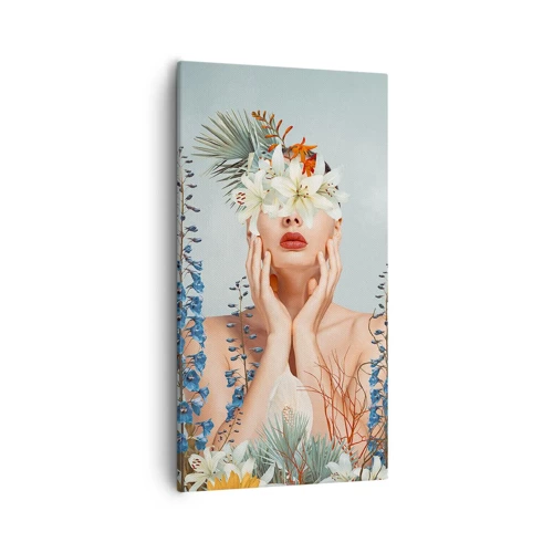 Canvas picture - Woman – Flower - 55x100 cm