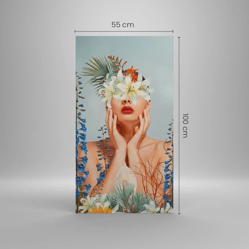 Canvas picture - Woman – Flower - 55x100 cm
