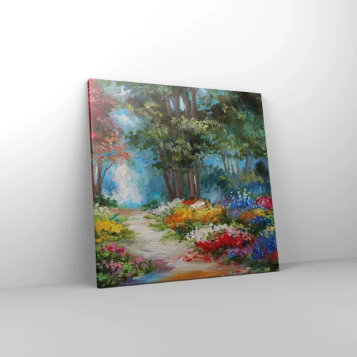Canvas picture - Wood Garden, Flowery Forest - 50x50 cm