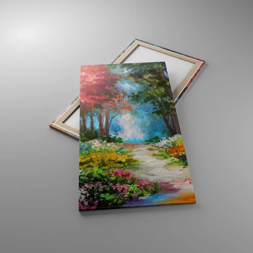 Canvas picture - Wood Garden, Flowery Forest - 65x120 cm