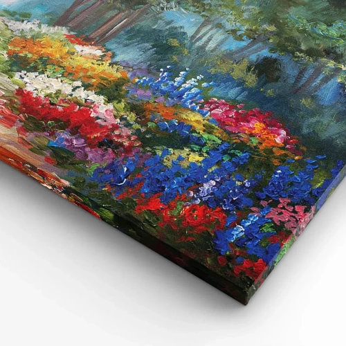 Canvas picture - Wood Garden, Flowery Forest - 90x30 cm