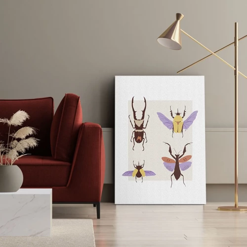 Canvas picture - World of Insects - 65x120 cm