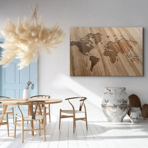 Canvas picture - World on a Table - 70x50 cm