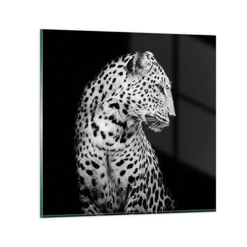 Glass picture - A Perfect Right Profile  - 40x40 cm