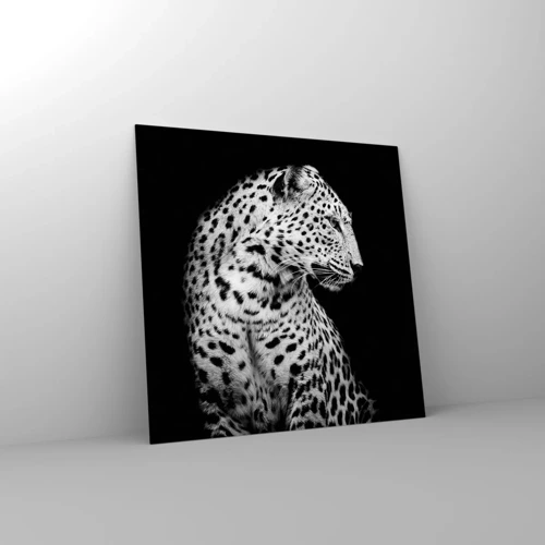 Glass picture - A Perfect Right Profile  - 40x40 cm