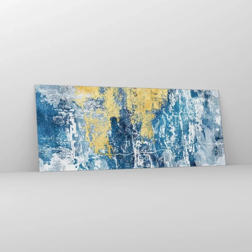 Glass picture - Abstract Full of Optimism - 100x40 cm