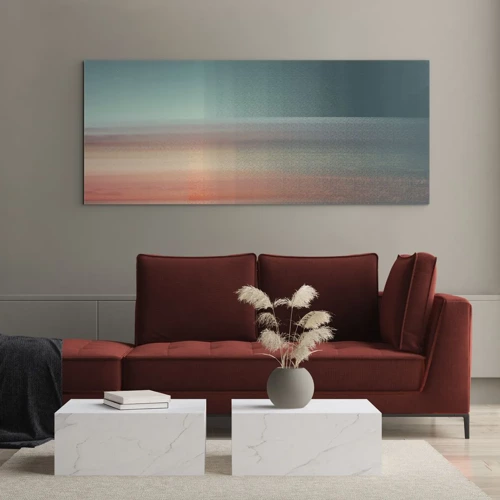 Glass picture - Abstract: Light Waves - 100x40 cm