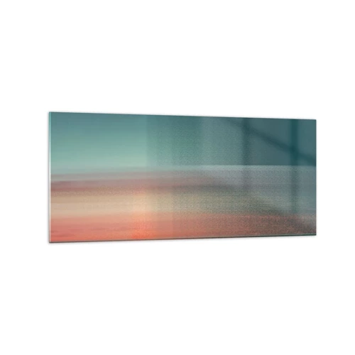 Glass picture - Abstract: Light Waves - 120x50 cm