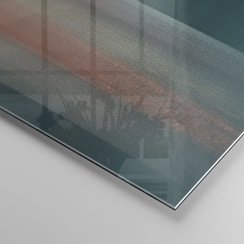 Glass picture - Abstract: Light Waves - 120x50 cm