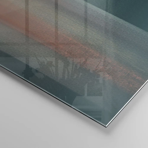 Glass picture - Abstract: Light Waves - 140x50 cm