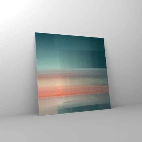 Glass picture - Abstract: Light Waves - 60x60 cm