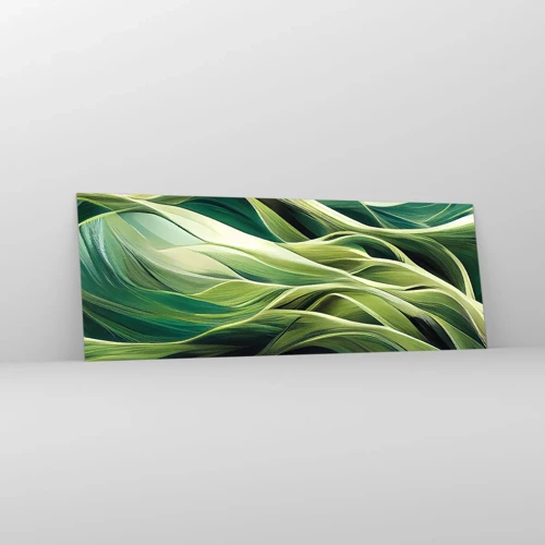 Glass picture - Abstract Playing Green - 140x50 cm