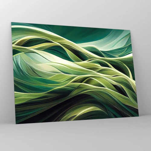 Glass picture - Abstract Playing Green - 70x50 cm