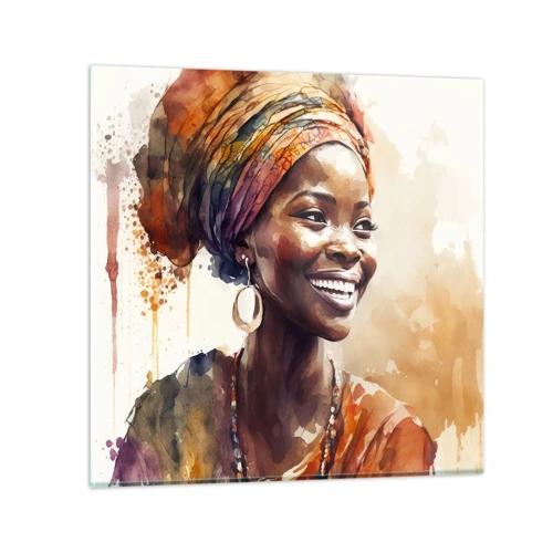 Glass picture - African Queen - 50x50 cm