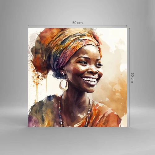 Glass picture - African Queen - 50x50 cm