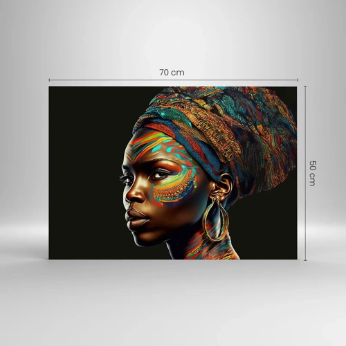 Glass picture - African Queen - 70x50 cm