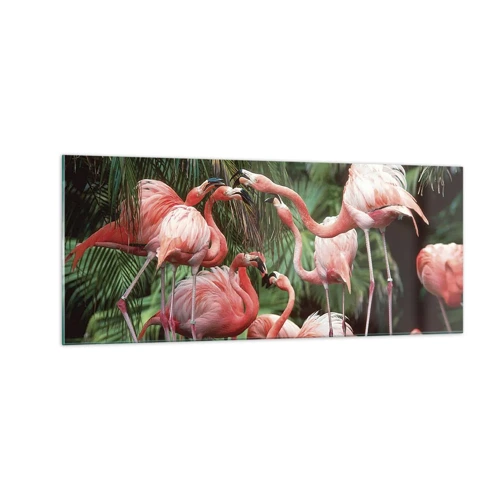 Glass picture - Afternoon Gossip - 100x40 cm