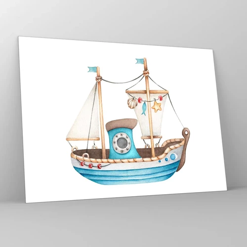 Glass picture - Ahoy, Adventure! - 70x50 cm