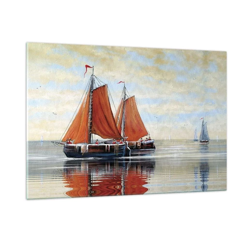 Glass picture - Ahoy, Sailor, Sail… - 120x80 cm