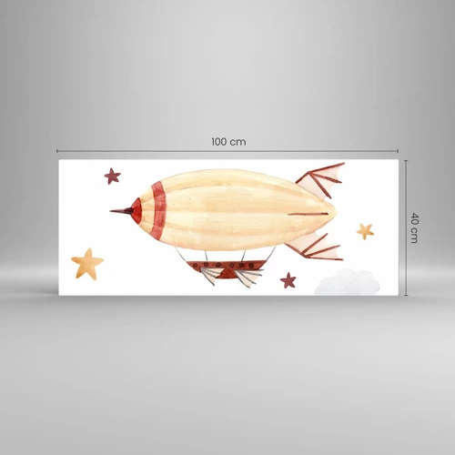 Glass picture - Airship - 100x40 cm