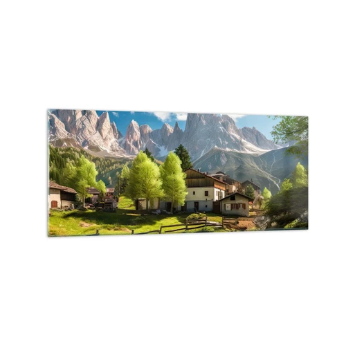 Glass picture - Alpine Idyll - 120x50 cm