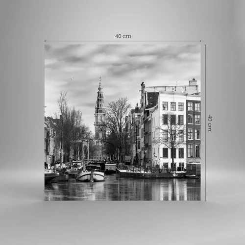 Glass picture - Amsterdam Atmosphere - 40x40 cm