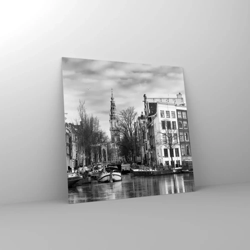 Glass picture - Amsterdam Atmosphere - 40x40 cm