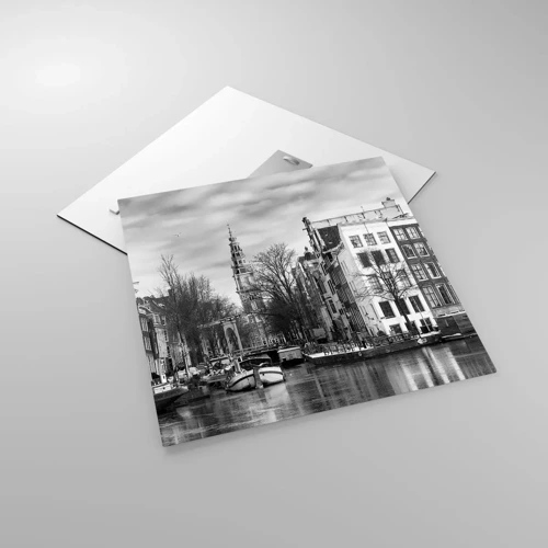 Glass picture - Amsterdam Atmosphere - 50x50 cm