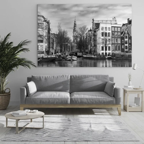 Glass picture - Amsterdam Atmosphere - 70x50 cm