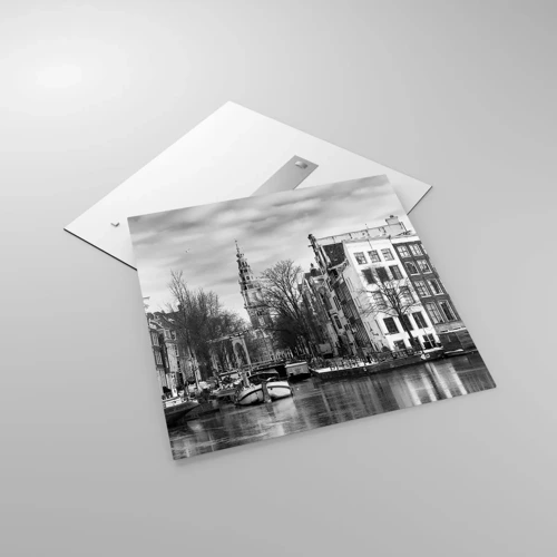 Glass picture - Amsterdam Atmosphere - 70x70 cm