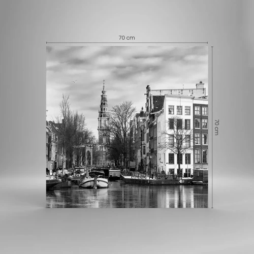 Glass picture - Amsterdam Atmosphere - 70x70 cm