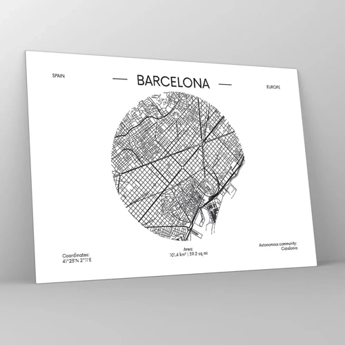 Glass picture - Anatomy of Barcelona - 70x50 cm