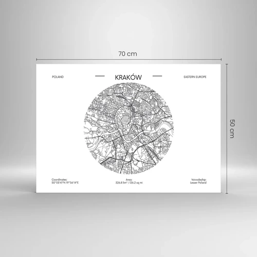 Glass picture - Anatomy of Crocow - 70x50 cm