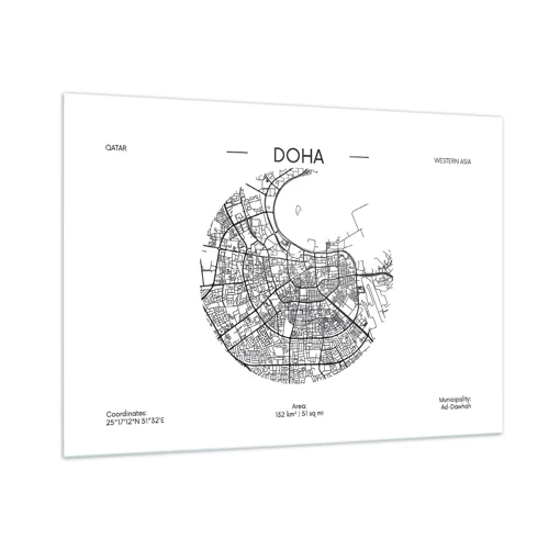 Glass picture - Anatomy of Doha - 100x70 cm