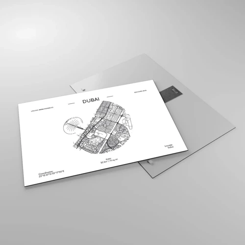 Glass picture - Anatomy of Dubai - 70x50 cm