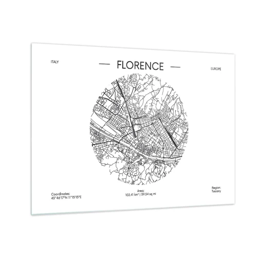 Glass picture - Anatomy of Florence - 70x50 cm