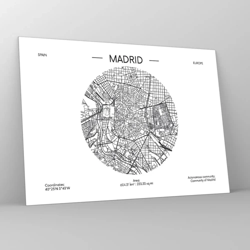 Glass picture - Anatomy of Madrid - 70x50 cm