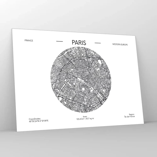 Glass picture - Anatomy of Paris - 100x70 cm