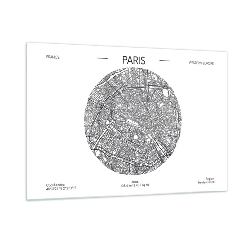 Glass picture - Anatomy of Paris - 120x80 cm