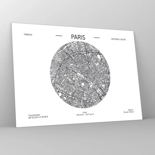 Glass picture - Anatomy of Paris - 70x50 cm