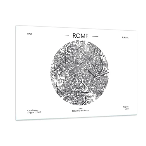 Glass picture - Anatomy of Rome - 120x80 cm