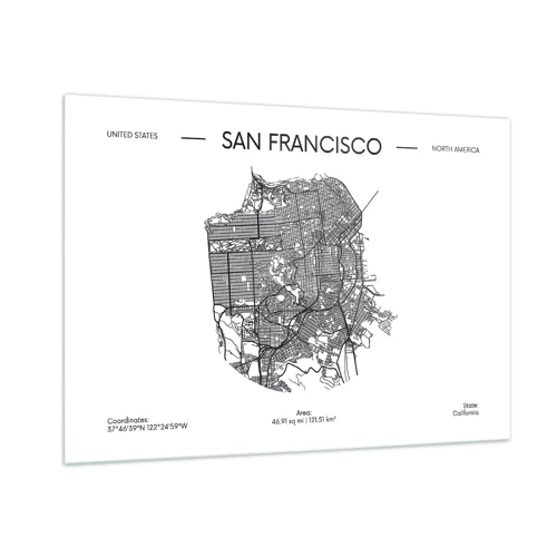 Glass picture - Anatomy of San Francisco - 100x70 cm