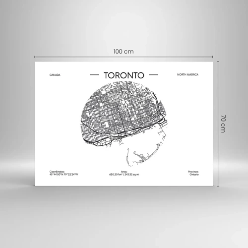 Glass picture - Anatomy of Toronto - 100x70 cm